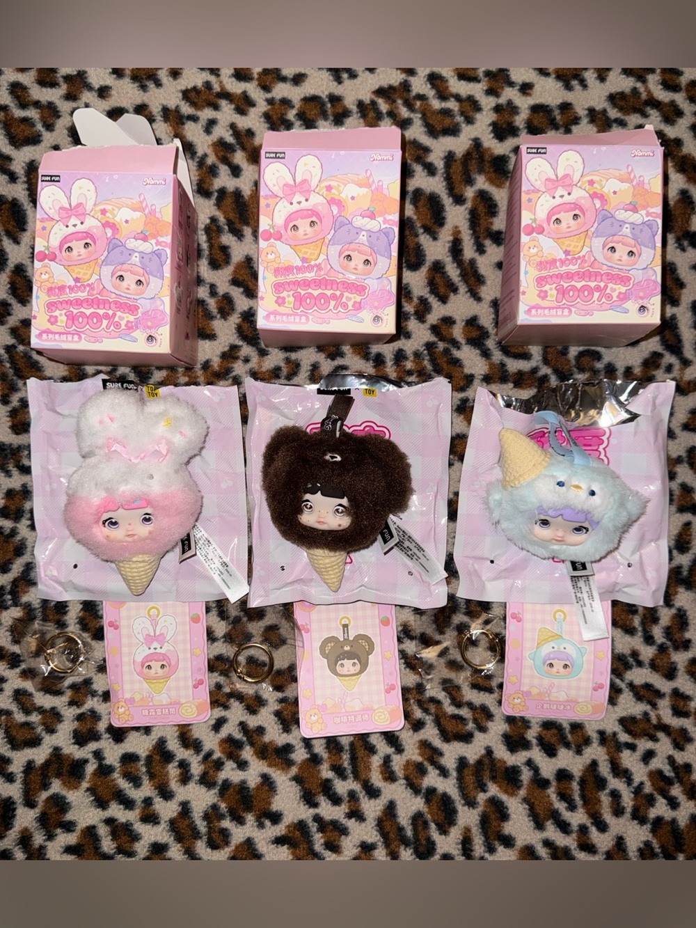 NOMMI 100% Sweetness Mini Plush Pendant Series Blind Box Pack Of 3